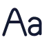 Textfont icon with stroke rounded style