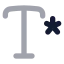 Textfootnote icon with bulk rounded style