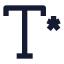 Textfootnote icon with solid sharp style