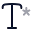 Textfootnote icon with twotone rounded style
