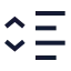 Textindent icon with stroke sharp style