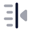 Textindentless icon with bulk rounded style