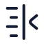 Textindentless icon with stroke rounded style