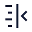 Textindentless icon with stroke sharp style
