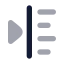 Textindentmore icon with bulk rounded style