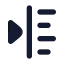 Textindentmore icon with solid rounded style