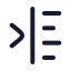 Textindentmore icon with stroke rounded style