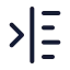Textindentmore icon with stroke standard style