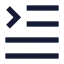 Textindent icon with solid sharp style