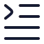 Textindent icon with stroke rounded style
