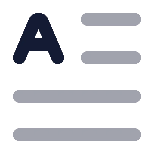 Text Initial Icon in Bulk Rounded style