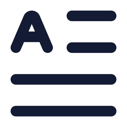 Text Initial Icon in Solid Rounded style