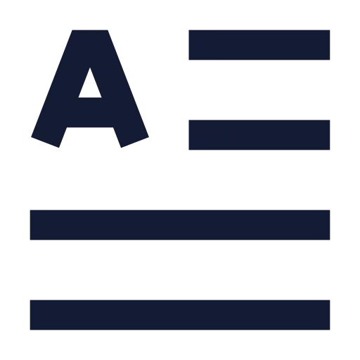 Text Initial Icon in Solid Sharp style