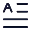 Textinitial icon with stroke rounded style