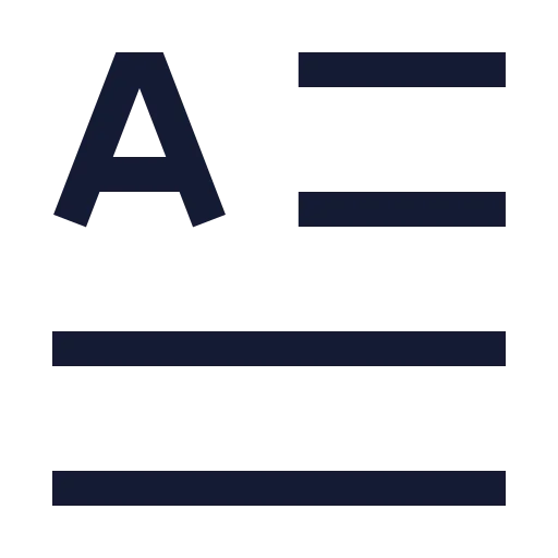 Text Initial Icon in Stroke Sharp style