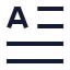 Textinitial icon with stroke sharp style
