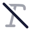 Textitalicslash icon with bulk rounded style