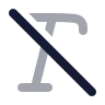 Text Italic Slash icon preview