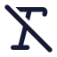 Textitalicslash icon with solid standard style