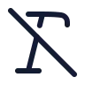 Text Italic Slash icon preview