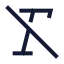 Textitalicslash icon with stroke sharp style
