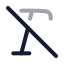 Textitalicslash icon with twotone rounded style