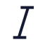 Textitalic icon with stroke sharp style
