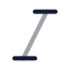 Textitalic icon with twotone rounded style