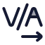 Textkerning icon with duotone rounded style