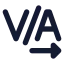 Textkerning icon with solid standard style