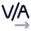 Textkerning icon with twotone rounded style
