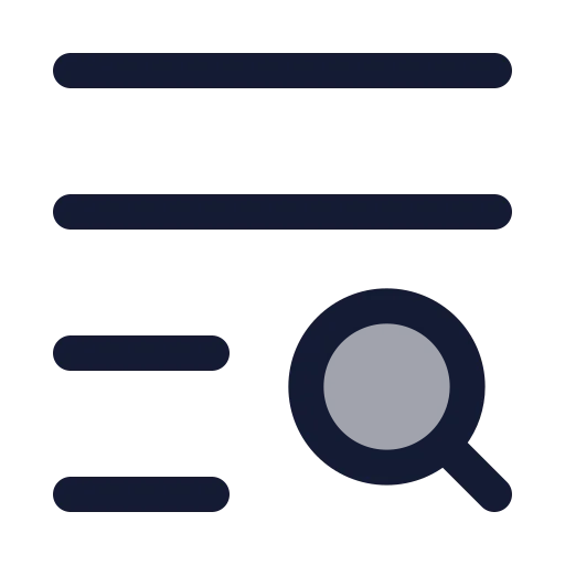 Text Search Icon in Duotone Rounded style