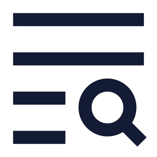 Text Search Icon in Solid Sharp style