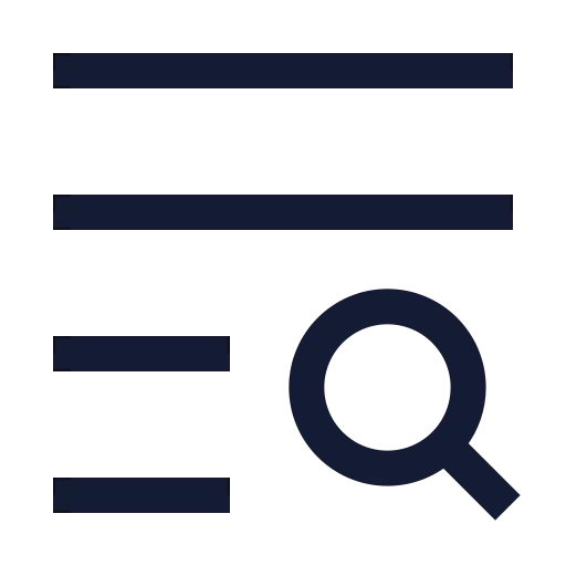 Text Search Icon in Stroke Sharp style