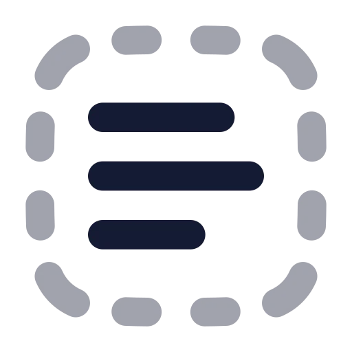 Text Select Icon in Bulk Rounded style