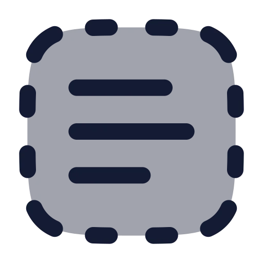 Text Select Icon in Duotone Rounded style