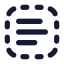 Textselect icon with solid rounded style