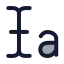 Textselection icon with duotone rounded style