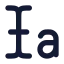 Textselection icon with solid rounded style