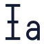 Textselection icon with stroke sharp style