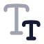 Textsmallcaps icon with bulk rounded style