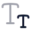 Textsmallcaps icon with duotone rounded style