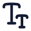 Textsmallcaps icon with solid rounded style