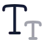 Textsmallcaps icon with twotone rounded style