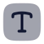 Textsquare icon with bulk rounded style
