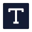 Textsquare icon with solid sharp style