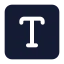 Textsquare icon with solid standard style