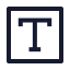 Textsquare icon with stroke sharp style