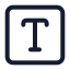 Textsquare icon with stroke standard style
