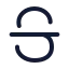 Textstrikethrough icon with stroke rounded style